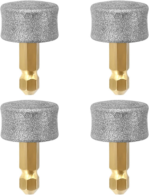 4 Pcs Dog Nail Grinder Replacement Heads 60 Mesh, Dog Claw Grinder Replacement for Casfuy N10, N20, N30, Diamond Tip Pet Spare Grinding Head for Small, Medium and Large Dogs Cats