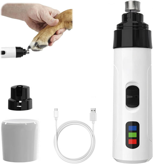 Dog Nail Grinders Silent - 2 Speed Pet Friendly Electric Dog Nail Trimmer, USB Charging Fully Automatic Painless Groom Pro for Most Cats, Dogs, Pets 0716