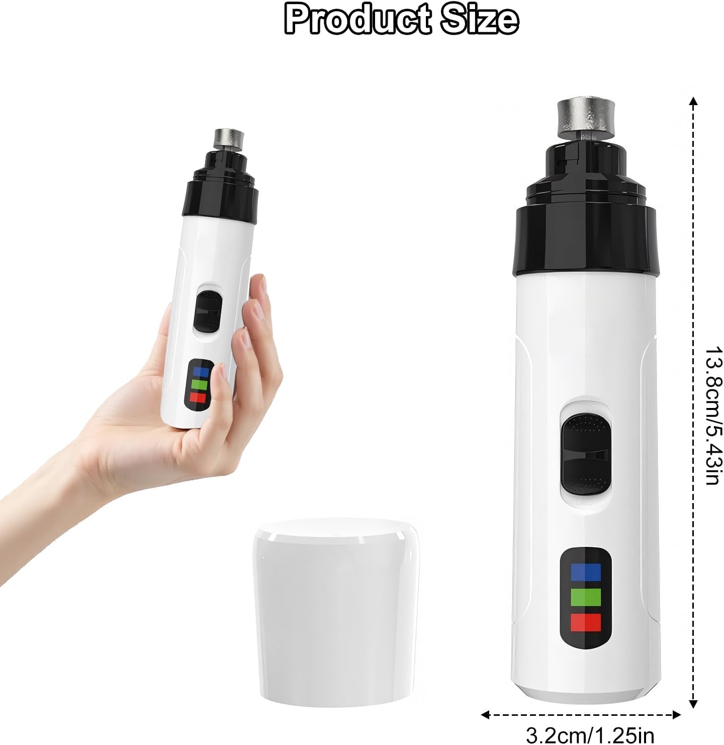 Dog Nail Grinders Silent - 2 Speed Pet Friendly Electric Dog Nail Trimmer, USB Charging Fully Automatic Painless Groom Pro for Most Cats, Dogs, Pets 0716